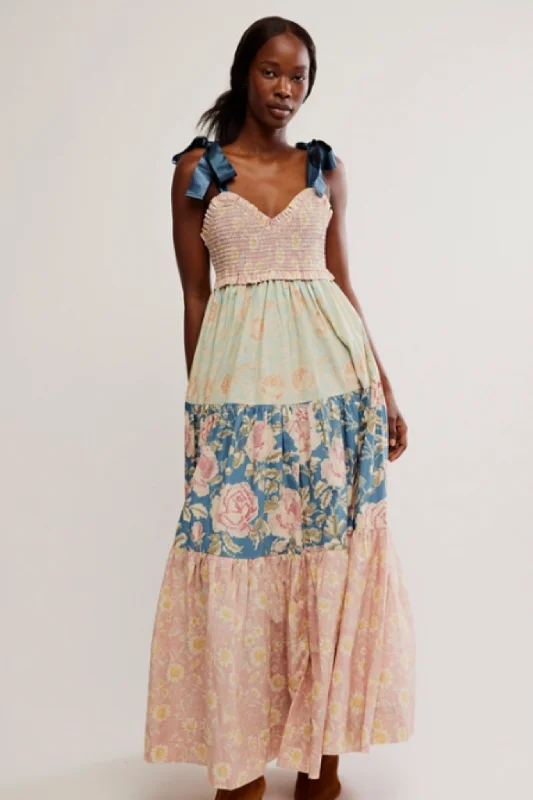 Free People: Bluebell Maxi Dress in Antique Combo Tunics Occasion special