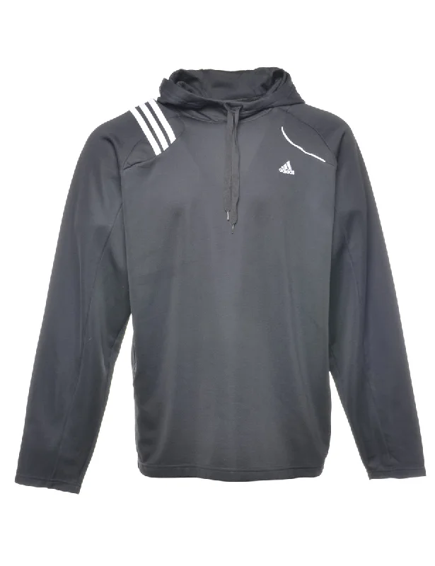 Adidas Hooded Sweatshirt - L Hoodie with Magnetic Closure Innovative Modern
