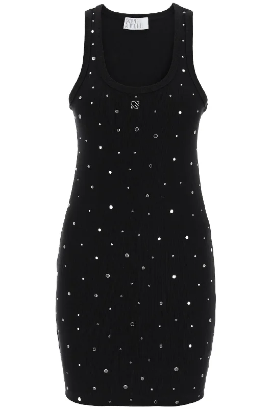 Giuseppe Di Morabito Women's "Mini Dress With Rhinestone Tunics Mesh breathable