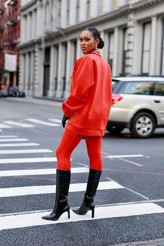 Signature Sweatshirt Set Hoodie Dress Longline Feminine