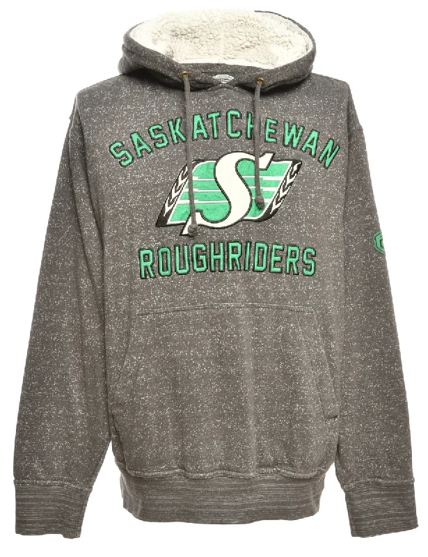Football Saskatchewan Roughriders Hooded Sports Sweatshirt - M Hoodie with Slit Hem Functional Movement
