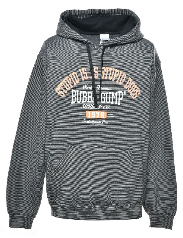 Striped Printed Hoodie - L Hoodie with Longline Fit Extended Stylish