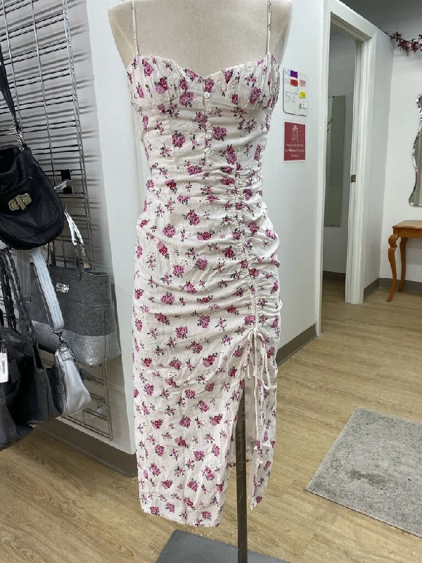 Zara floral gathered dress XS Tunics Trousers formal