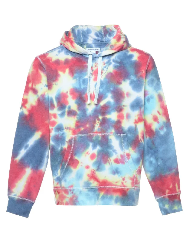 Tie-dye Hoodie - L Hoodie with Slim Fit Tailored Modern