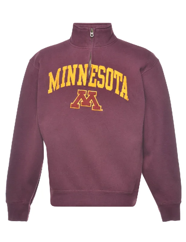 Jansport Minnesota Printed Hoodie - S Hoodie with Hidden Zipper Minimalist Clean