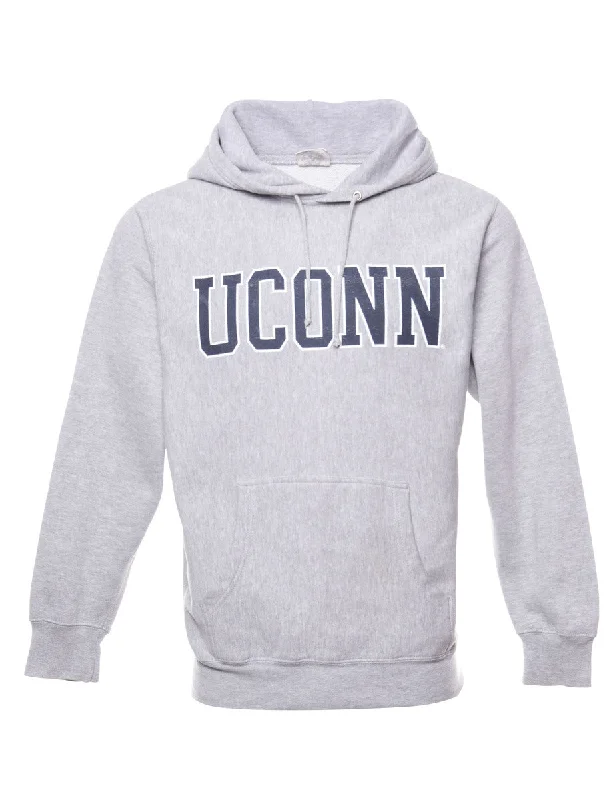 Uconn Printed Hoodie - S Hoodie with V-Neck Classic Versatile