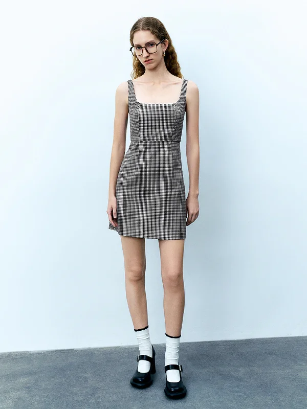 Plaid A-Line Dresses Tunics Chinos classic