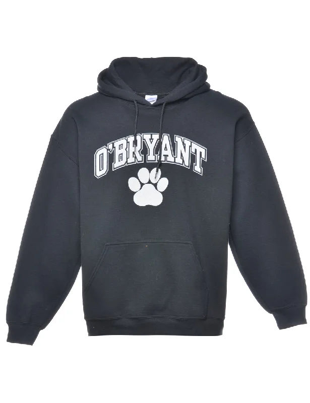 O' Bryant Printed Hoodie - L Hoodie with High-Low Hem Asymmetrical Trendy
