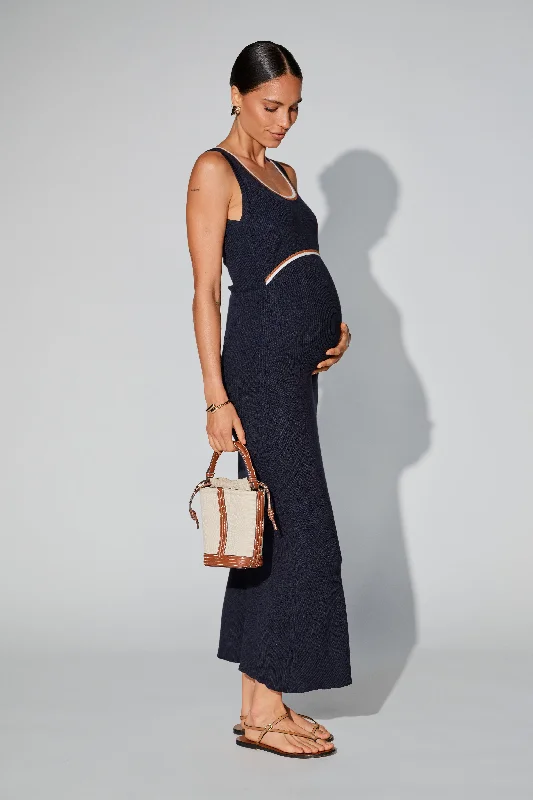 Rowe Knit Scoop Tank Dress - Navy Tunics Cozy soft
