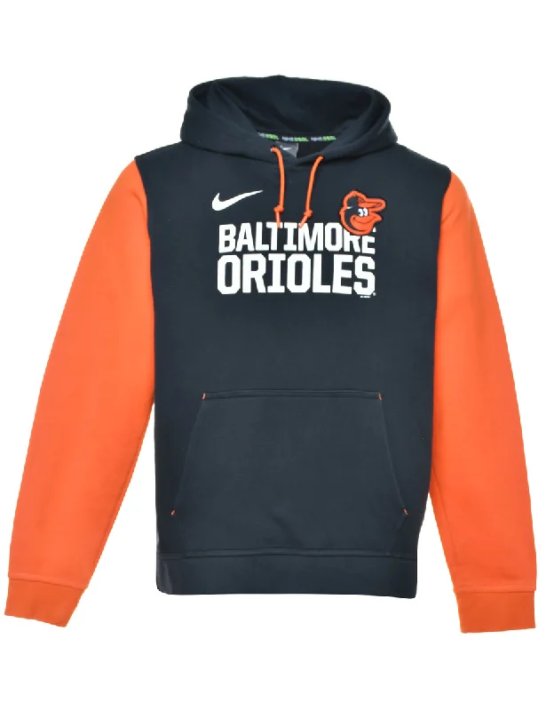 Nike Baltimore Orioles Printed Hoodie - XL Hoodie with Hem Patch Decorative Personalized
