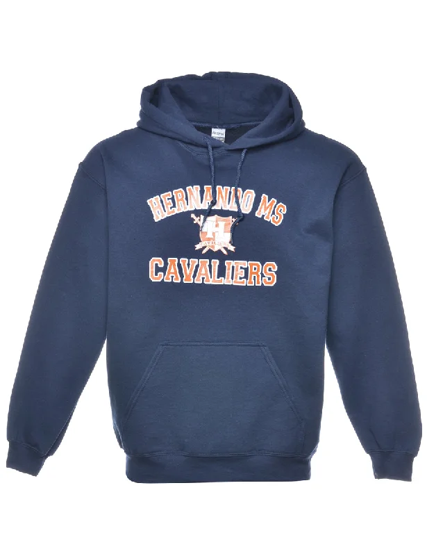Basketball Cavaliers Printed Hoodie - M Hoodie with Drop Shoulder Relaxed Streetwear