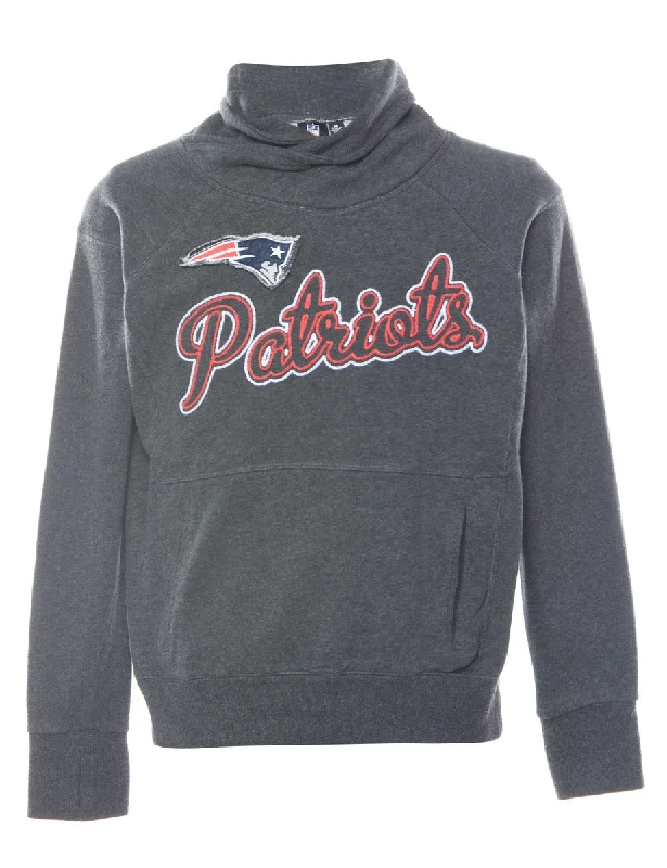 NFL Embroidered Sweatshirt - M Hoodie with Double Zipper Versatile Adjustable