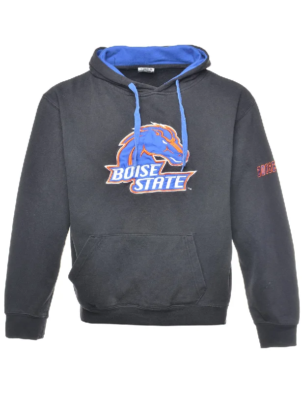 Boise State Broncos Embroidered Sweatshirt - M Hoodie with Ribbed Hem Stretchable Secure