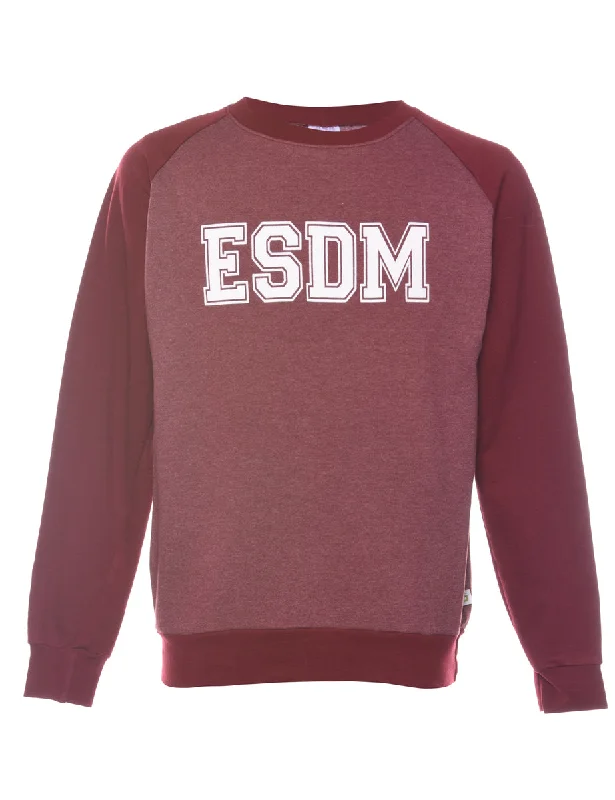 Esmd Printed Sweatshirt - XS Hoodie with Toggle Buttons Decorative Unique