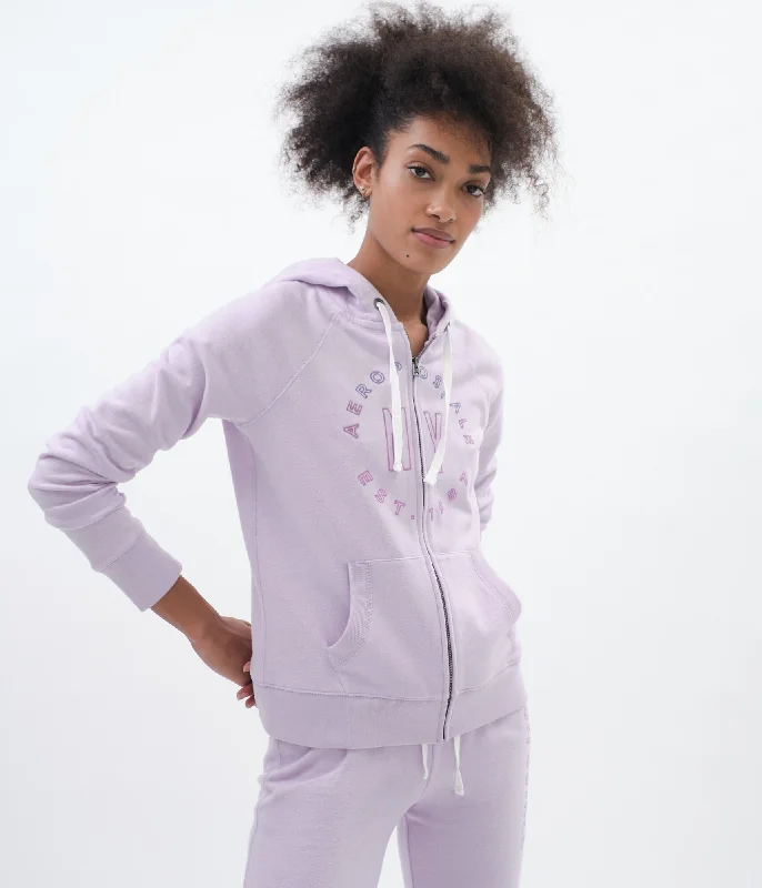 Aeropostale Ombré Aeropostale NY Full-Zip Hoodie Hoodie with Drop Shoulder Relaxed Streetwear