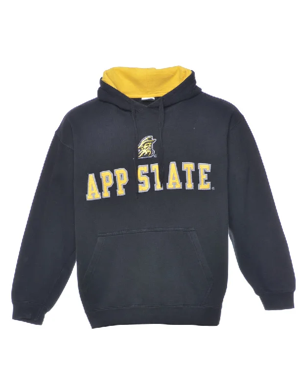 App State Printed Hoodie - S Hoodie with Patch Decorative Personalized