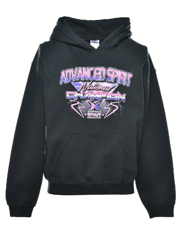 Advanced Spirit Printed Hoodie - S Hoodie with Hem Lace Feminine Delicate