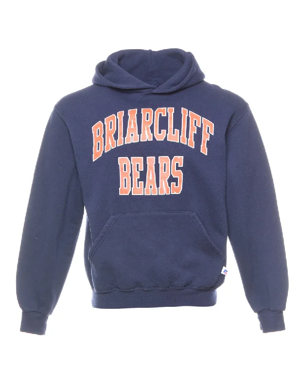 Briarcliff Bears Printed Hoodie - S Hoodie with Zipper Placket Modern Functional