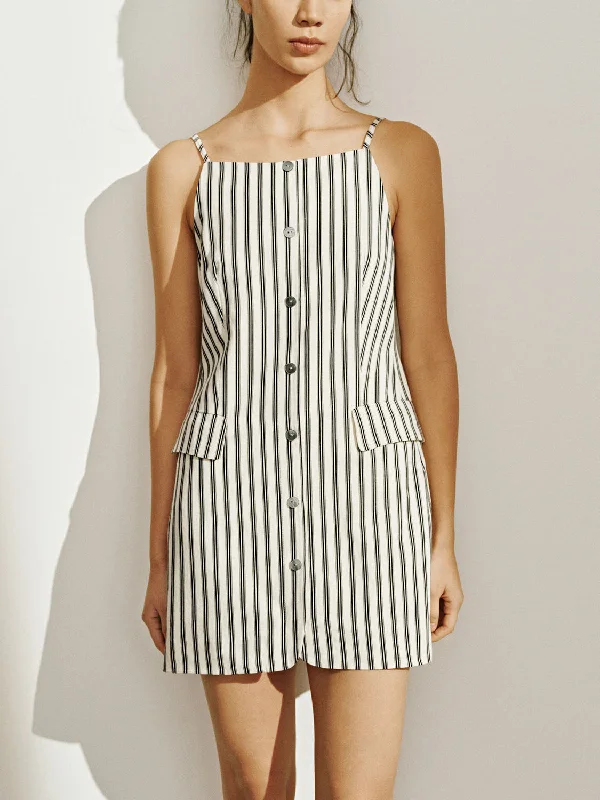 Cami Striped Straight Dresses Tunics Evening elegant