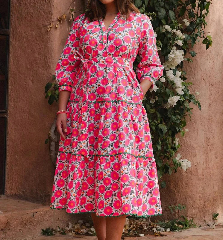 Marina Dress In Neon Poppy Tunics Plaid country