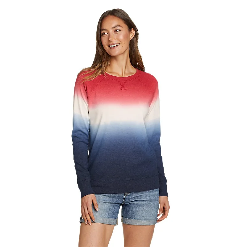 Women's Legend Wash Sweatshirt - Dip Dye Hoodie with Metallic Shiny Futuristic