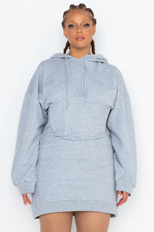 PLUS VENOM NOT INCLUDED SWEATSHIRT DRESS Hoodie with Slim Fit Tailored Modern