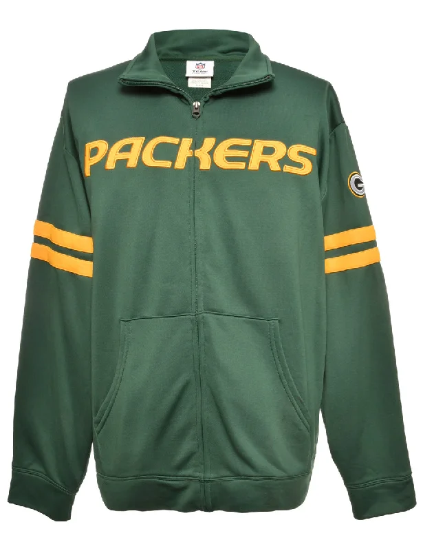NFL Green Bay Packers Sports Sweatshirt - M Hoodie with Tied Waist Feminine Flattering