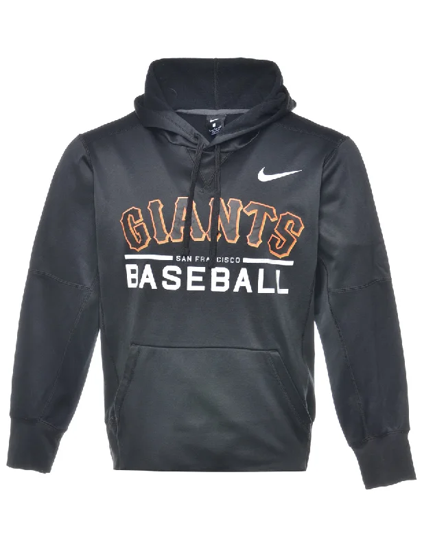 Nike Baseball Printed Hoodie - S Hoodie with Relaxed Fit Easy Casual