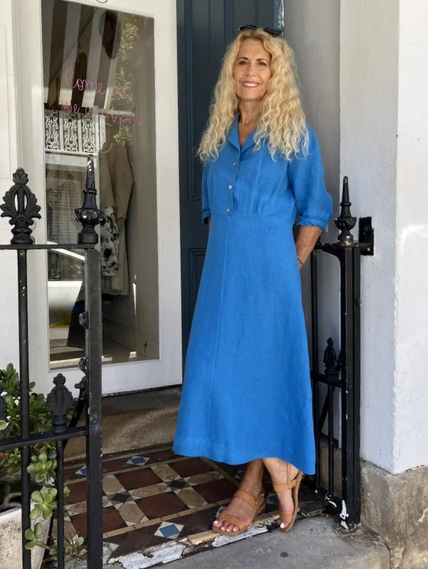Jiva Linen Carrie Dress - Ocean Tunics Stylish elegant