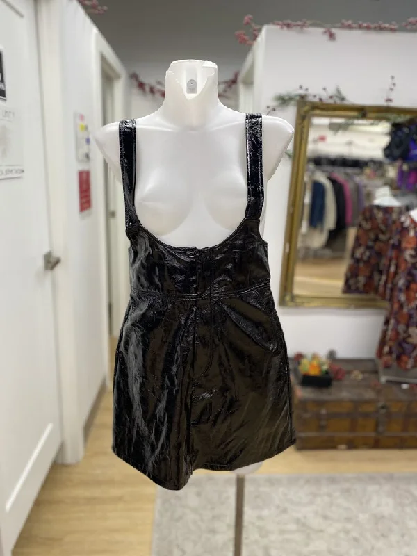Bershka patent pleather dress M Turtleneck Warm Winter