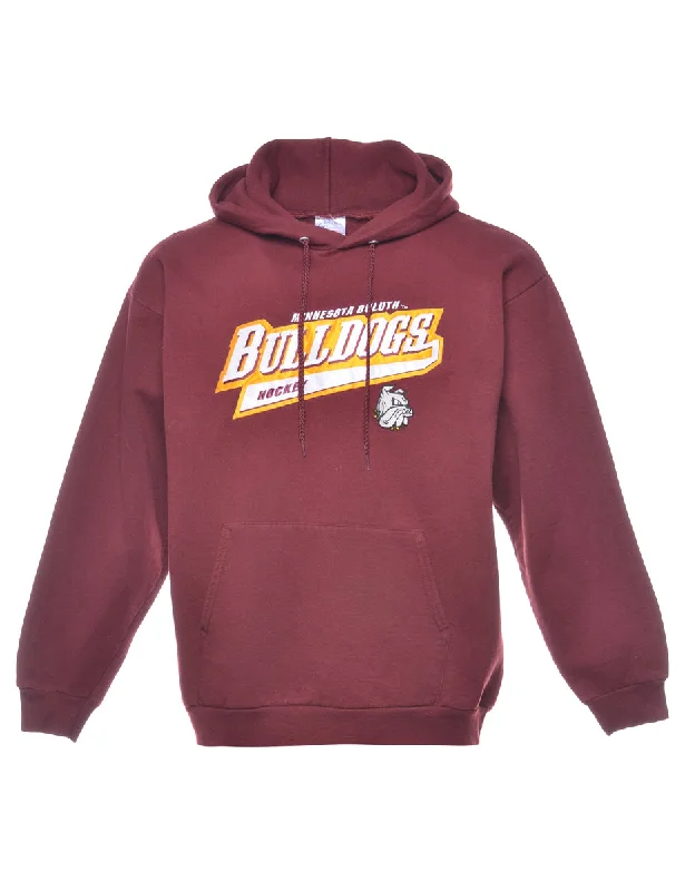Hockey Bulldogs Printed Hoodie - S Hoodie with Pattern Geometric Abstract