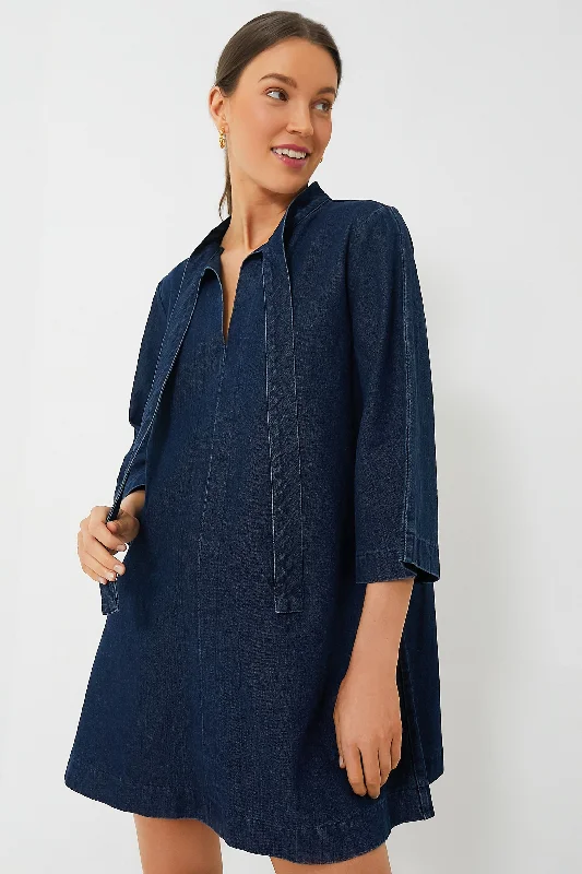 Denim Marsella Dress Tunics Satin smooth