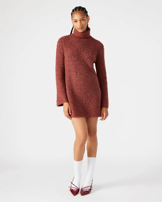 ABBIE SWEATER DRESS RUST Tunics Bestseller popular