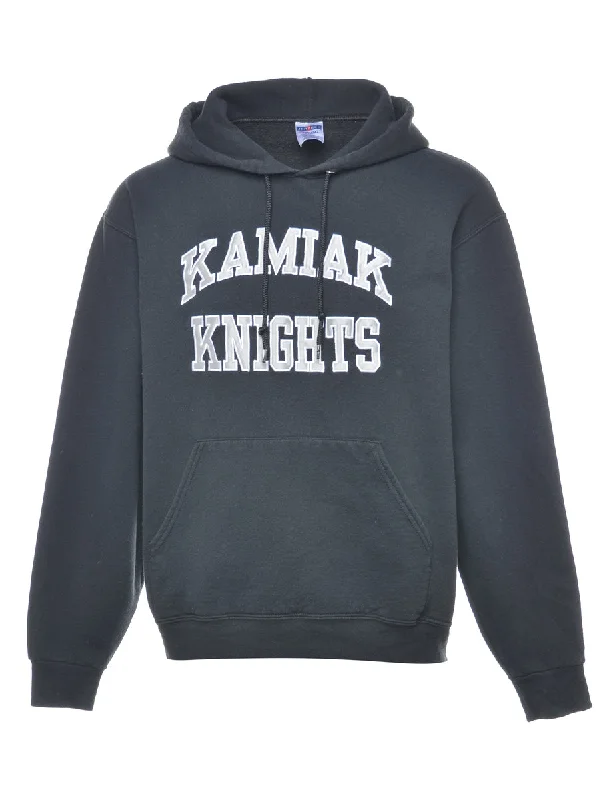 Jerzees Kamiak Knights Printed Hoodie - S Hoodie with Drop Shoulder Relaxed Streetwear