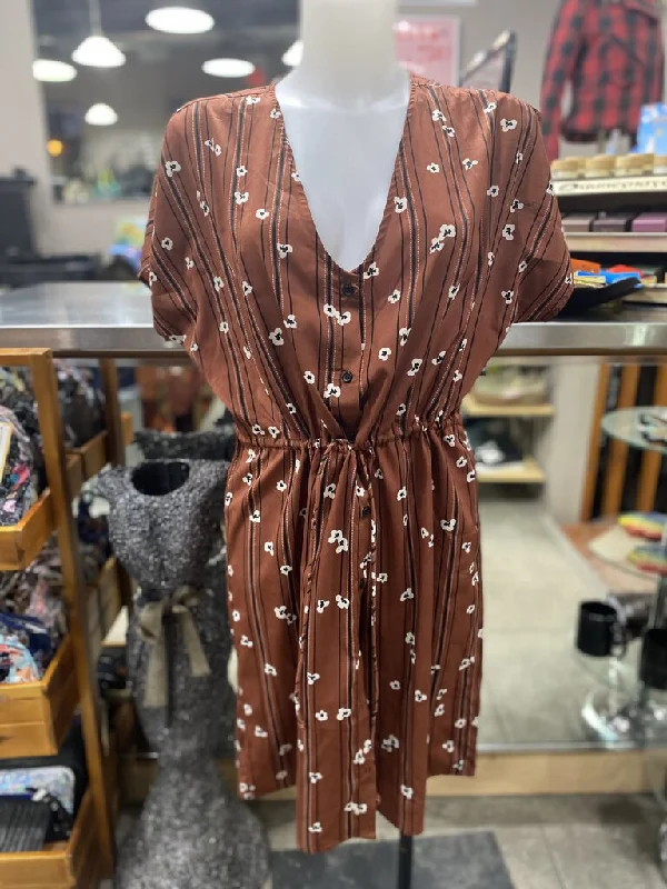 Vero Moda tie waist multi print dress M Tunics Timeless classic