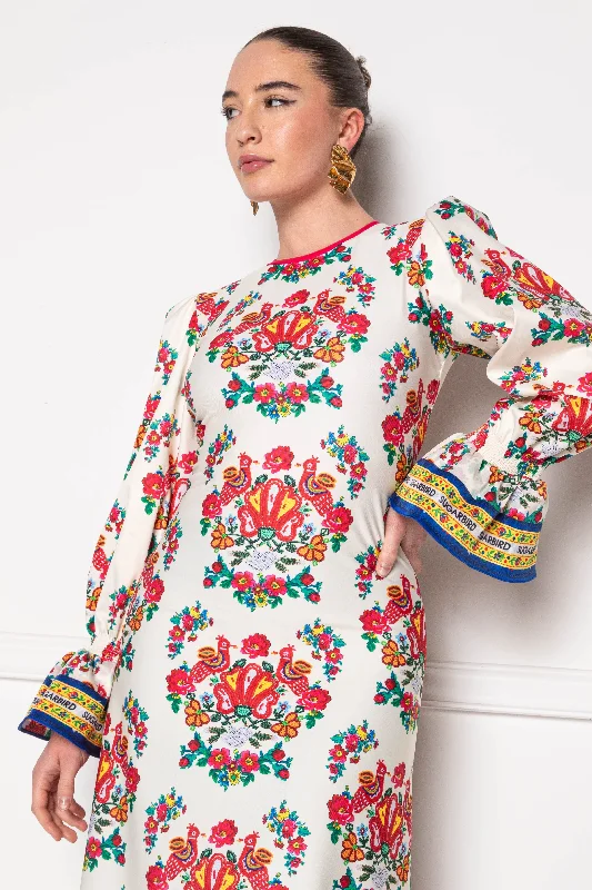 Telola Kalotaszeg Vanilla dress Off-the-shoulder Chic Trendy