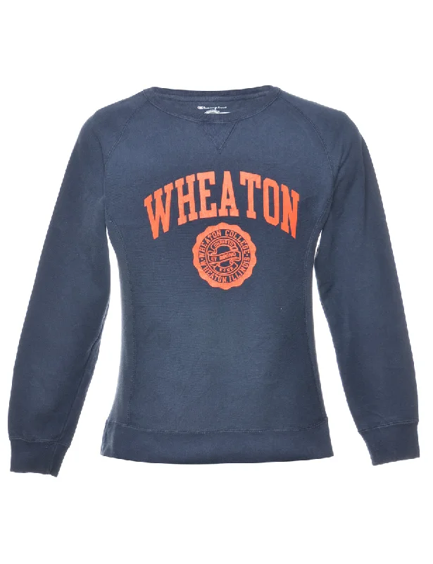 Champion Wheaton Printed Sweatshirt - S Hoodie with Belted Waist Structured Tailored