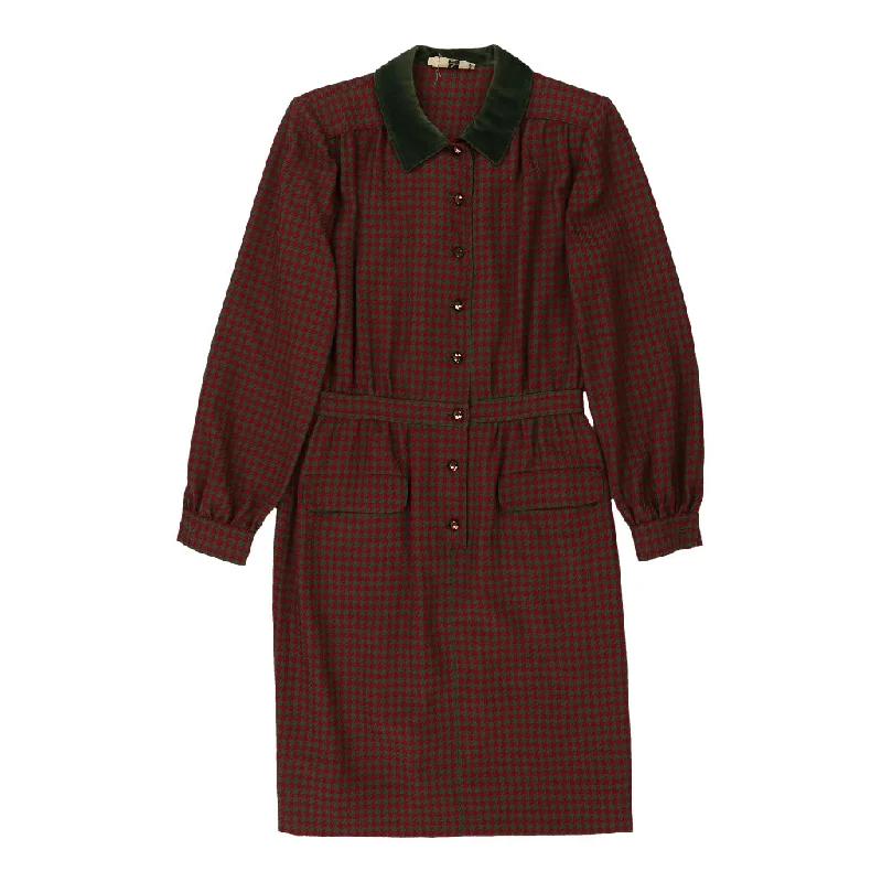 Valentino Dress - Medium Red Wool Pencil Office Professional