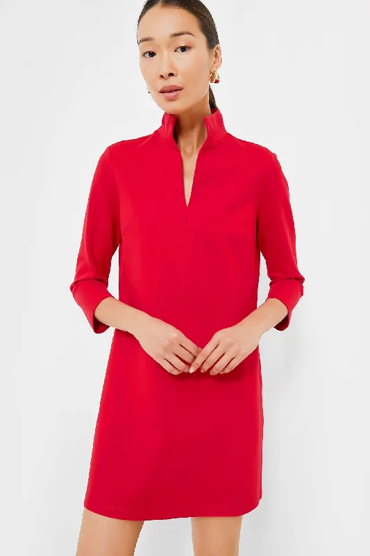 Red Ponte Clifton Dress Tunics Distressed trendy