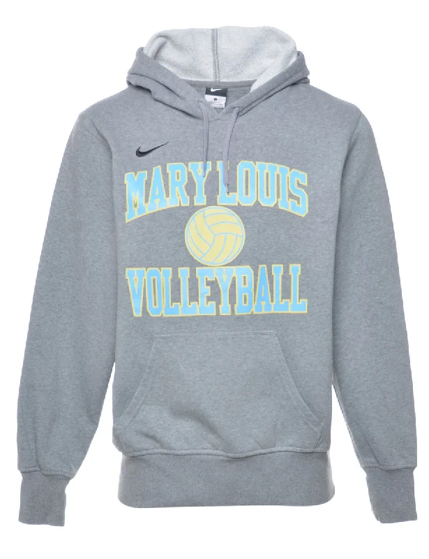Volleyball Hooded Sports Sweatshirt - L Hoodie with Illustration Artistic Creative