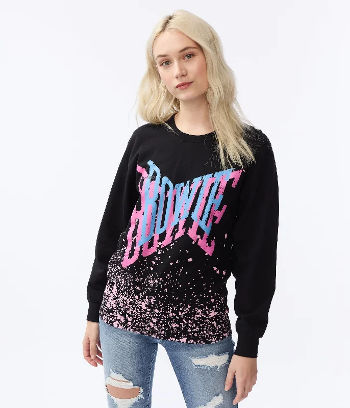 Aeropostale Bowie Splatter Oversized Crew Sweatshirt*** Graphic Hoodie Design Print
