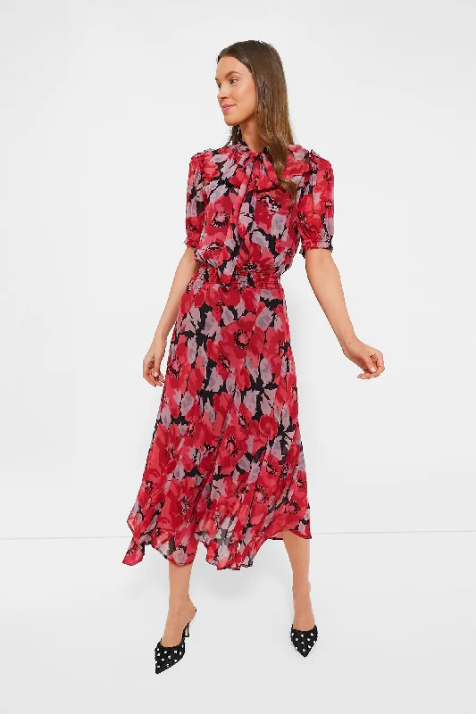 Fall Poppy Printed Irne Dress Tunics Exclusive limited