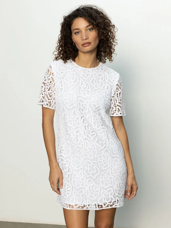 The Wanderer Lace Dress White Tunics Modern contemporary