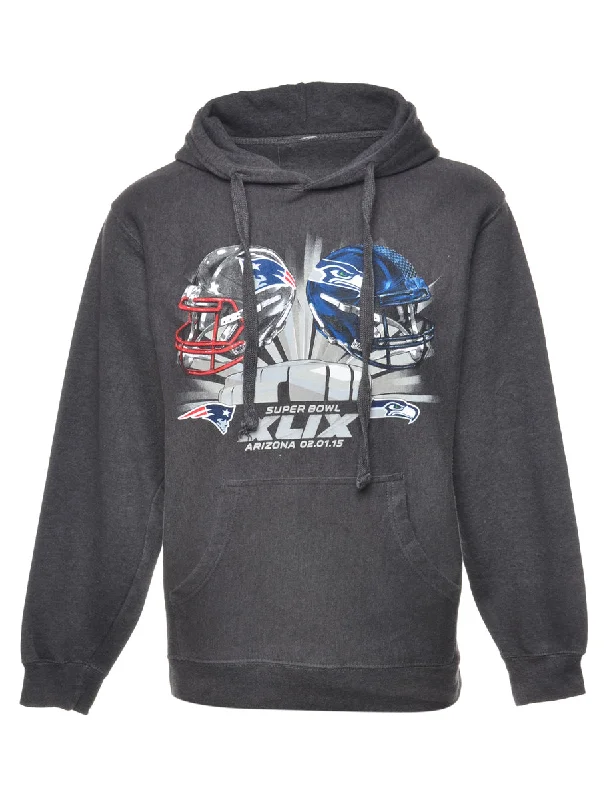 NFL Hooded Sports Sweatshirt - M Hoodie with Stripes Bold Sporty