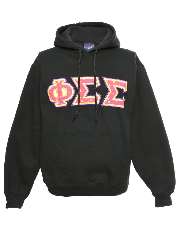 Gildan Printed Hoodie - M Hoodie with High Neck Warm Protective
