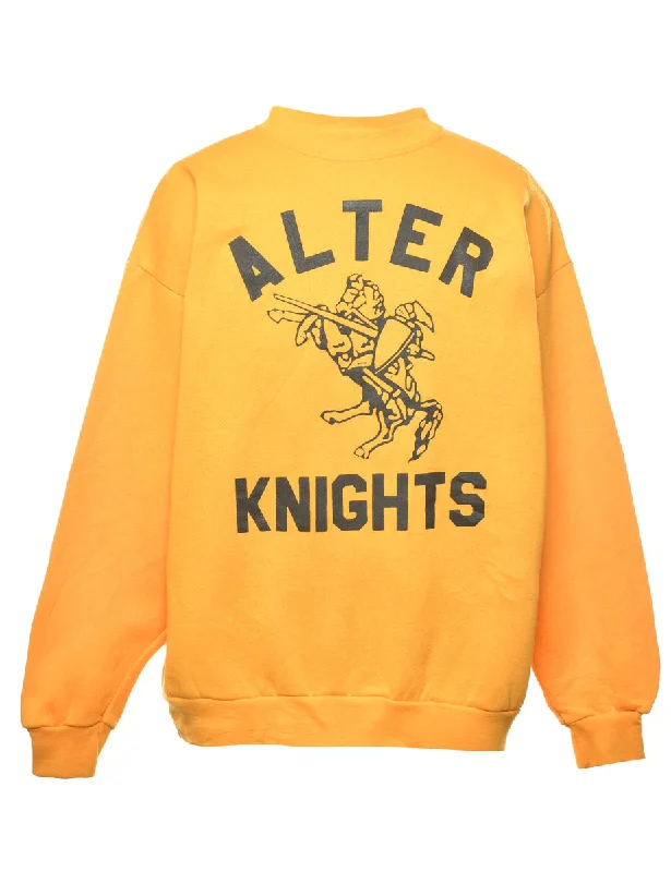 Alter Knights Printed Sweatshirt - L Hoodie with Fur Luxurious Winter