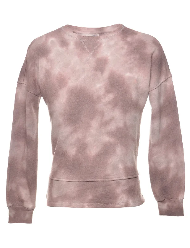Tie-dye Hoodie - S Hoodie with Turtle Neck Cozy Winter