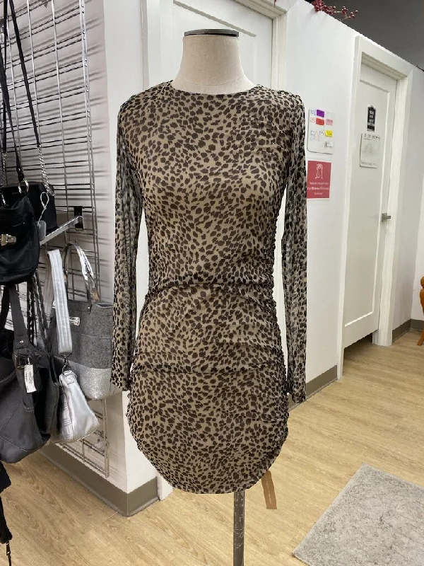 Reformation Tomas cheetah dress NWT S Turtleneck Neckline Stylish