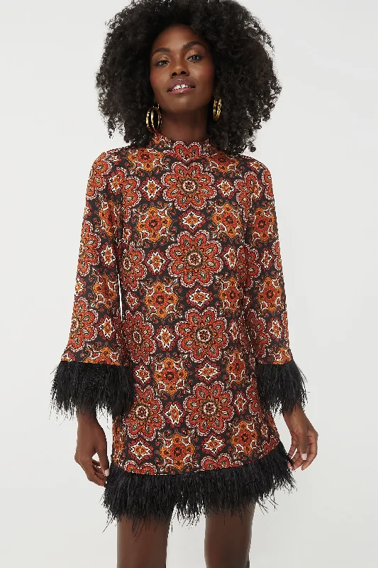 Scarf Medallion Chai Tea Vida Dress Tunics Practical easy-care