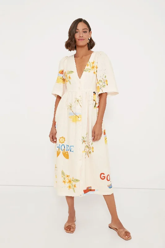 Goa Party Karline Dress Boat Neckline Classic